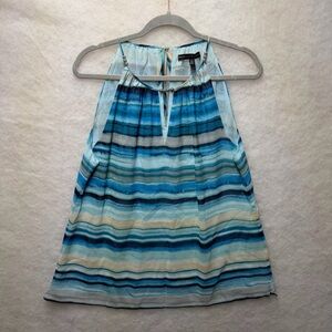 WHITE HOUSE BLACK MARKET Women’s Multicolor LARGE Lined Tank Silver Beads